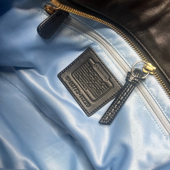 COACH Black Leather Gallery Tote